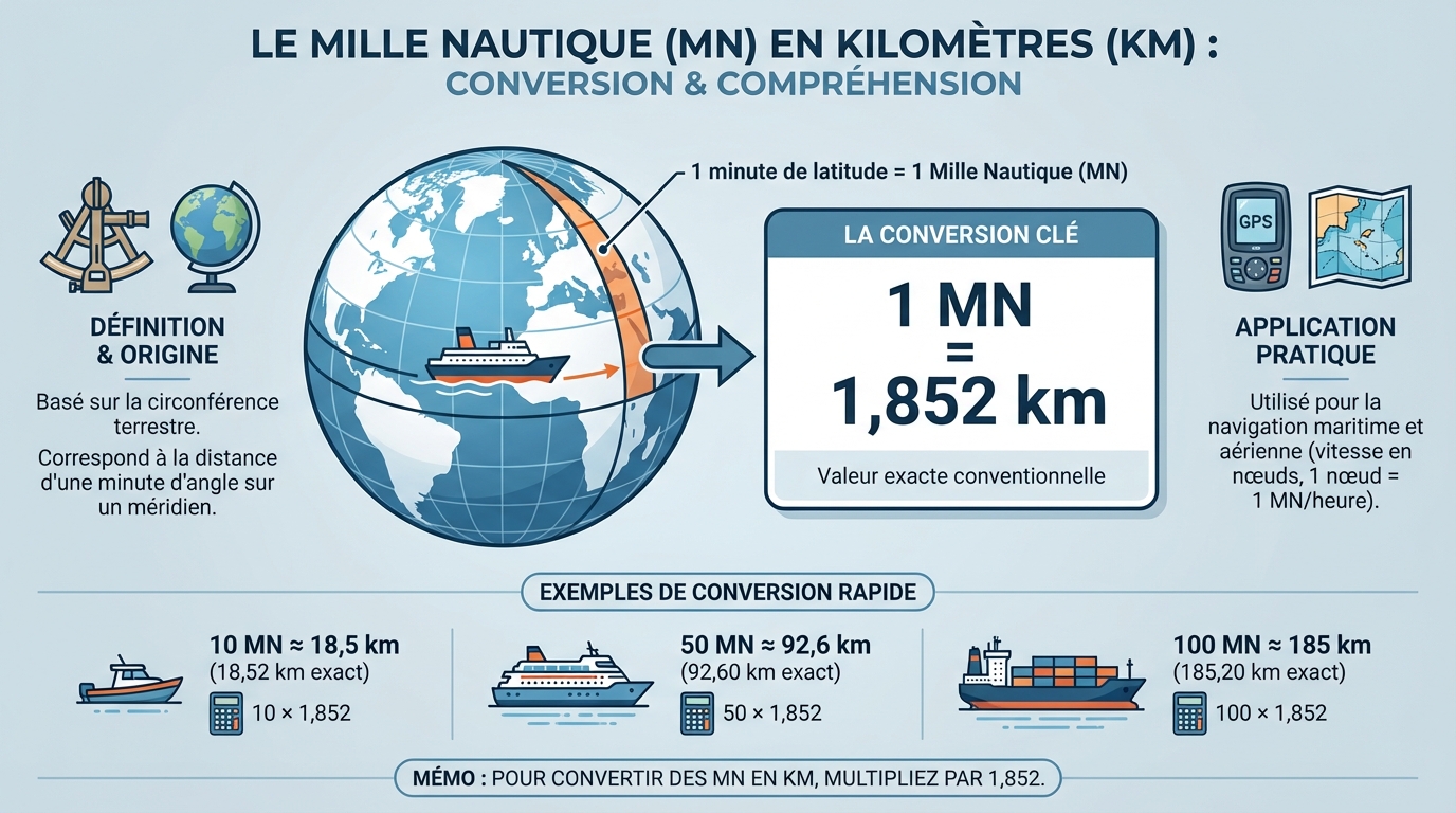 Qu'est-ce qu'un mille nautique ?