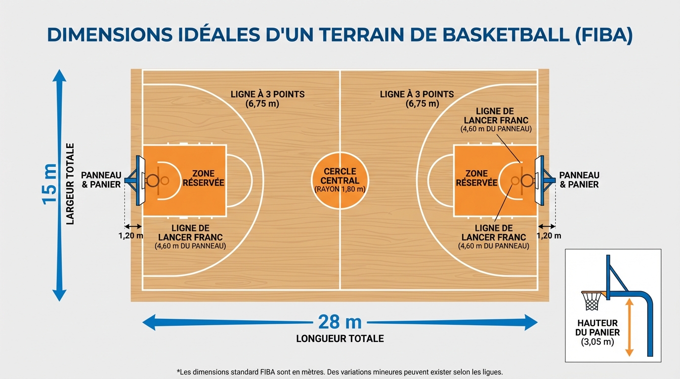 Normes officielles des terrains de basketball