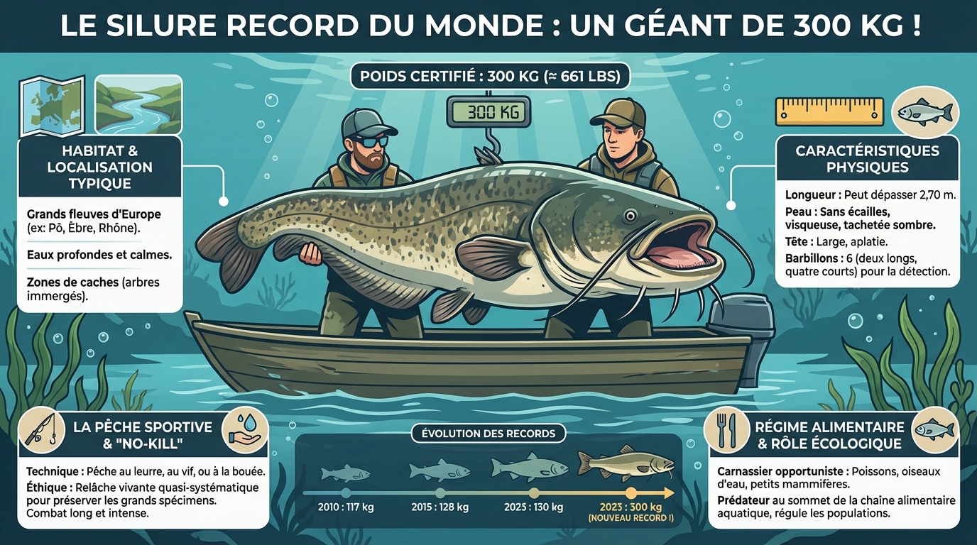 Le silure record du monde : un poisson de 300 kg ! 1 Comment pêcher un silure de cette taille ?