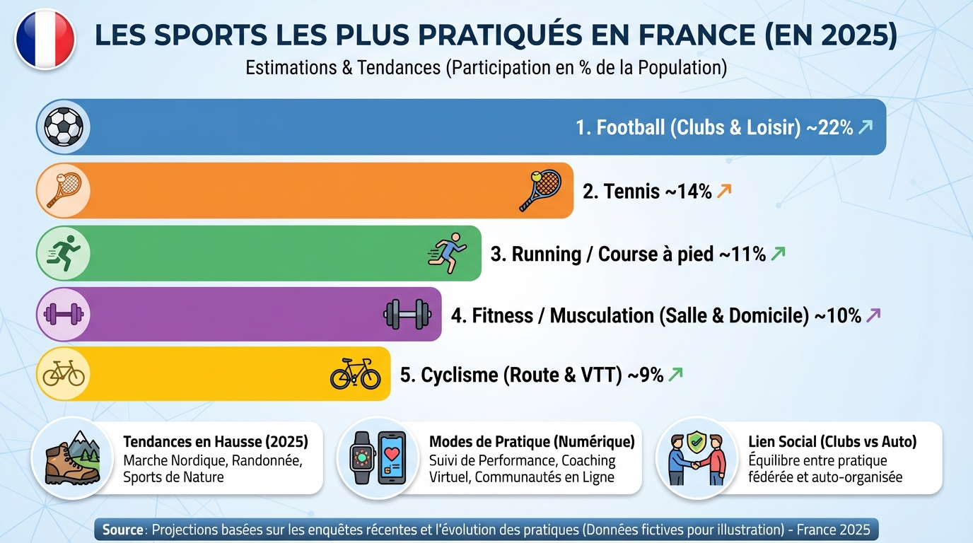Classement des sports les plus pratiqués
