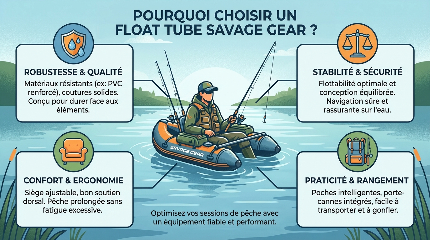 Avantages du float tube Savage Gear