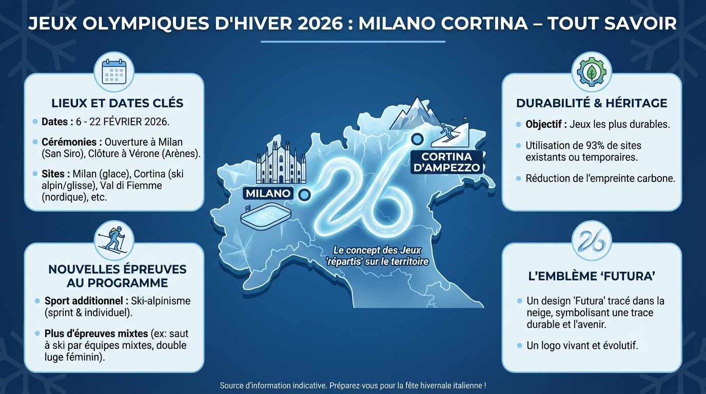 Prochains jeux olympiques d'hiver : tout savoir sur 2026 1 Les lieux de compétition