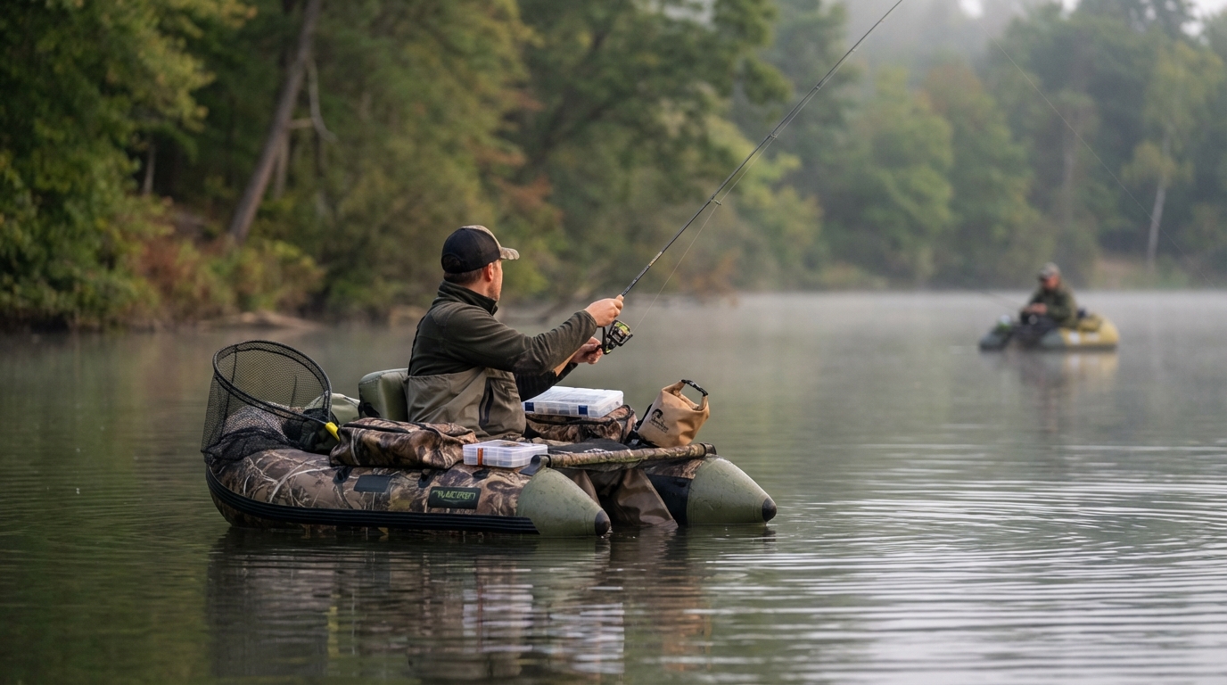 Tout savoir sur la pêche en float tube en lac