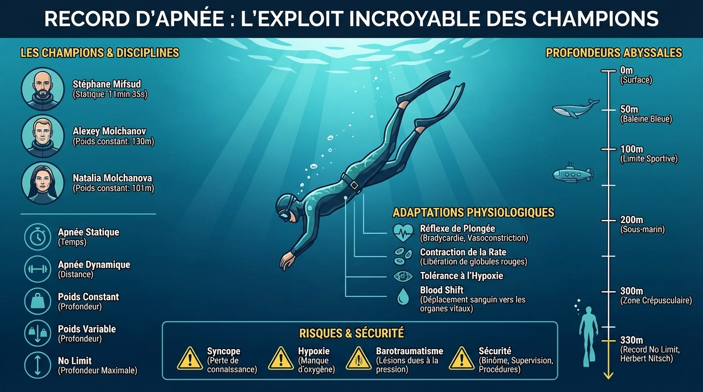 Record d'apnée : l'exploit incroyable des champions 1 Techniques et entraînements des champions