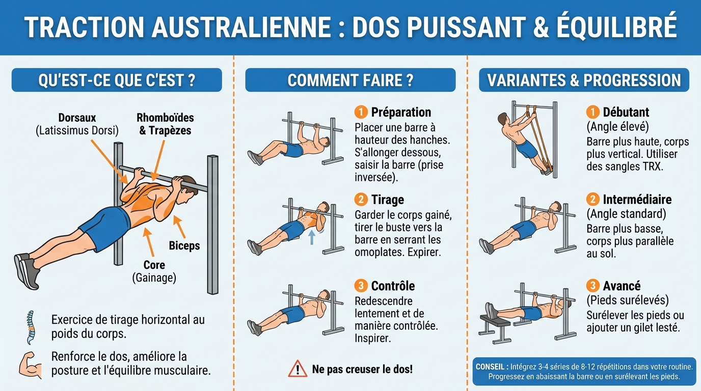 Technique de la traction australienne