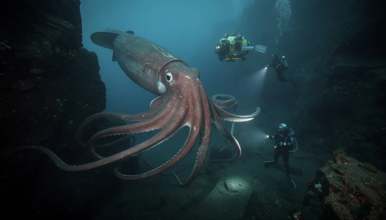 Le calmar géant de 49 mètres : un mystère des abysses