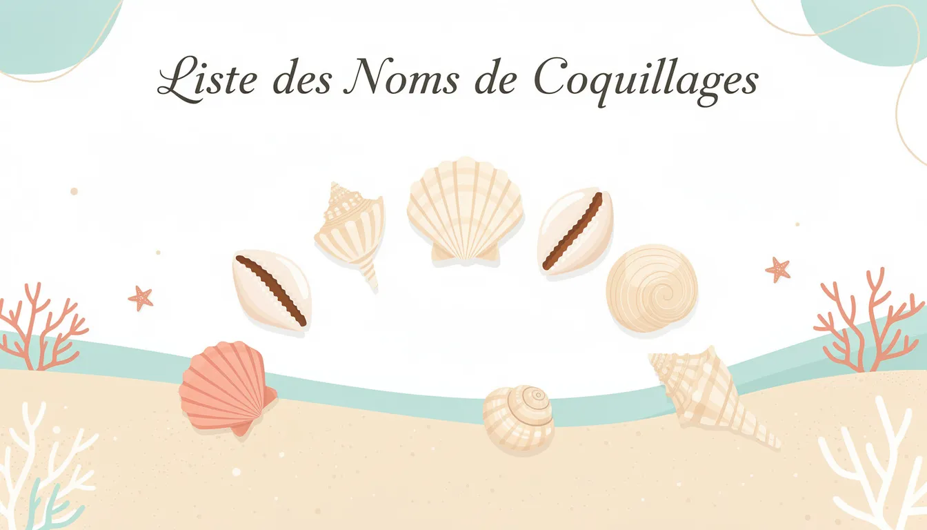 Liste des Noms de Coquillages