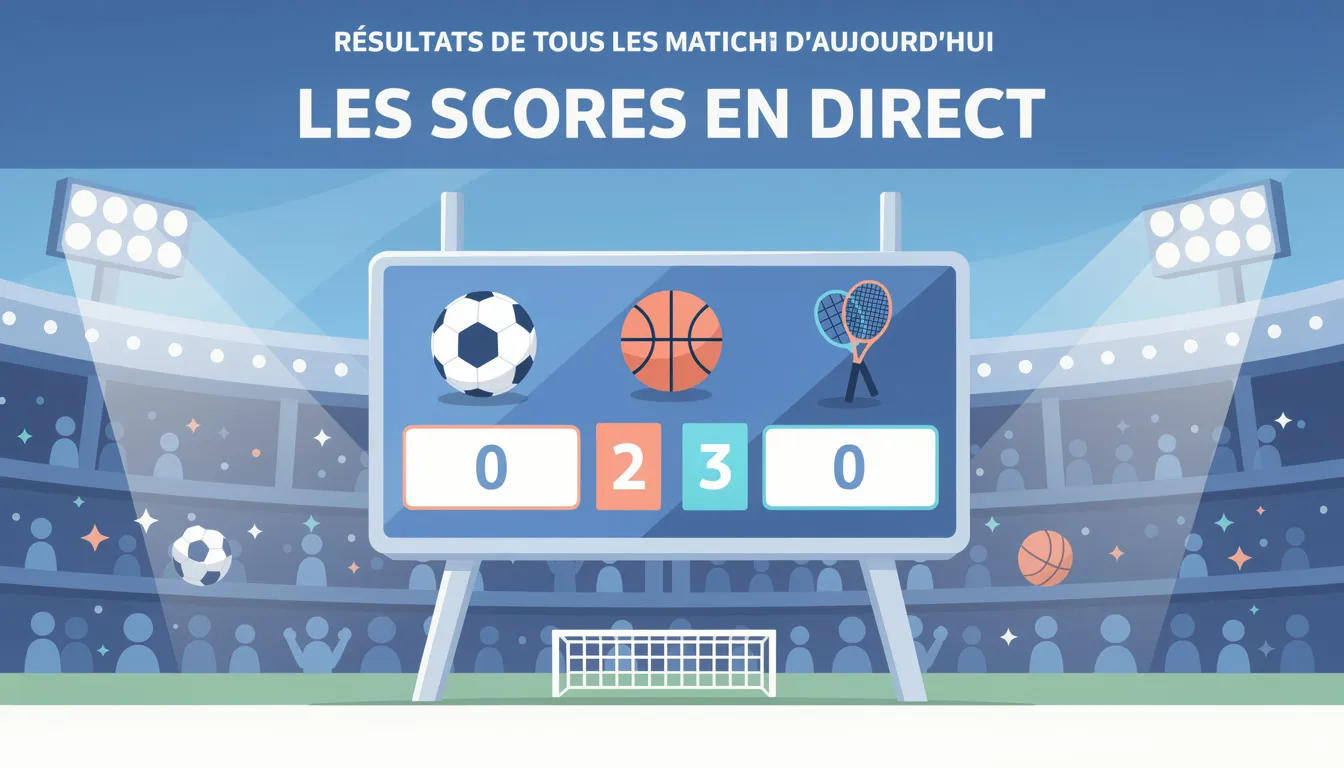 Résultats de tous les matchs d'aujourd'hui en direct 1 Les scores en direct