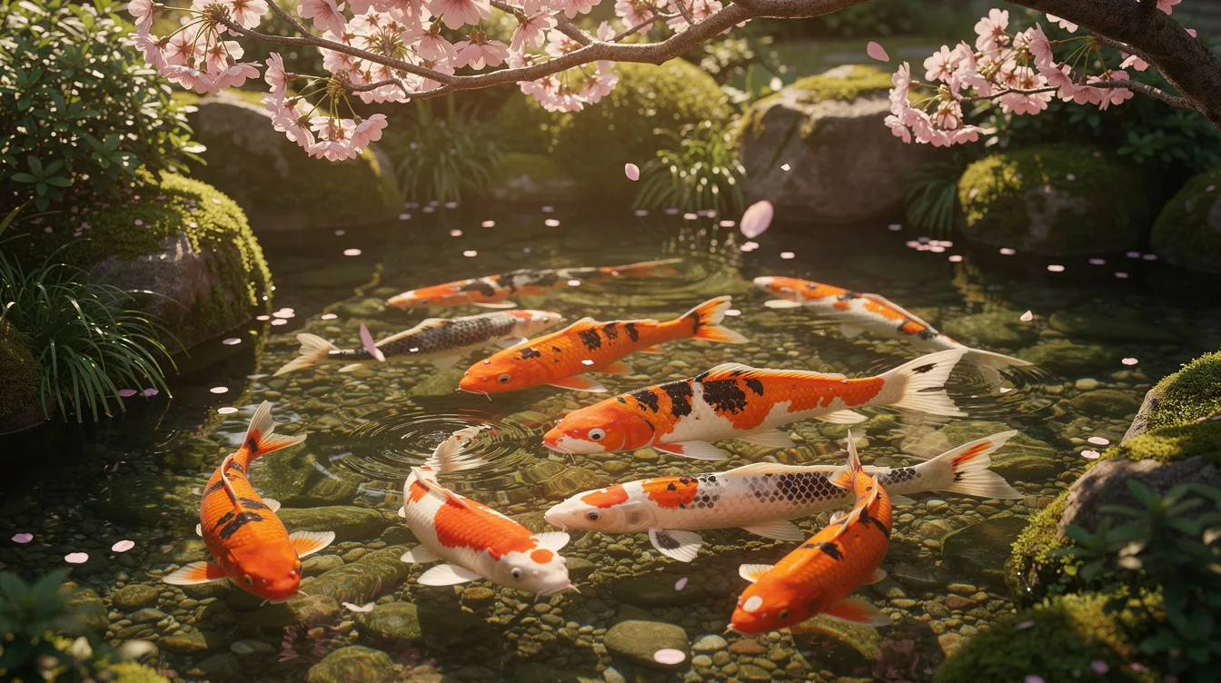 Variétés de carpes koi et leur symbolique